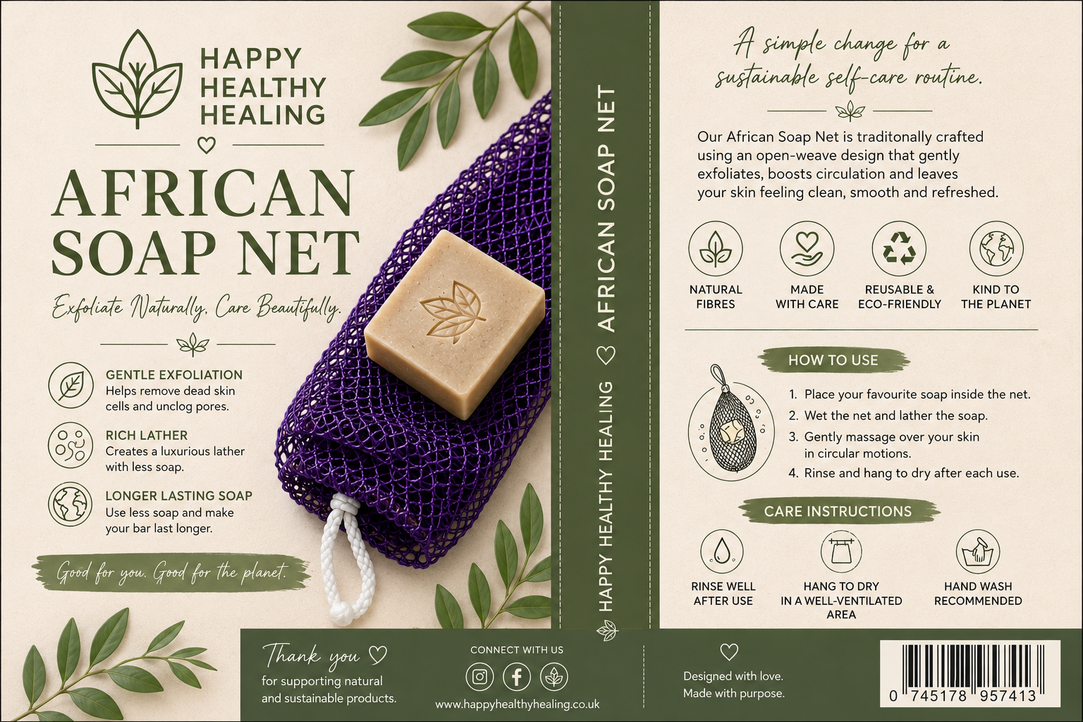 African Soap Net – Exfoliate, Lather & Glow